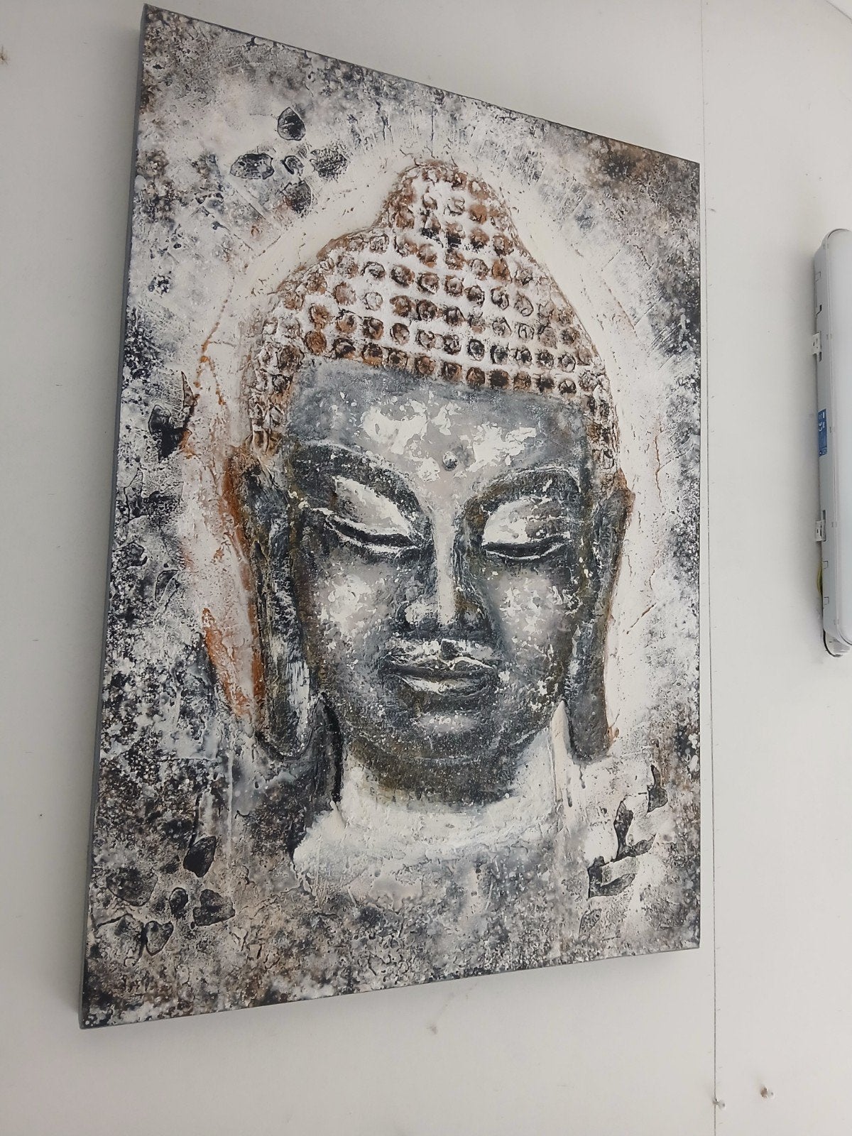 Boeddha schilderij voor buiten - Rustgevende wanddecoratie, Ophalen of Verzenden, Nieuw