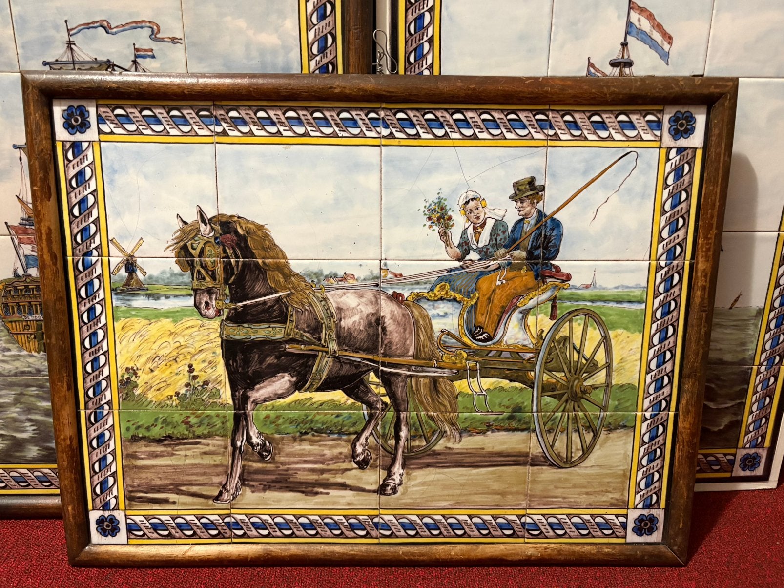 Tegeltableau met Friese sjees, Ophalen of Verzenden