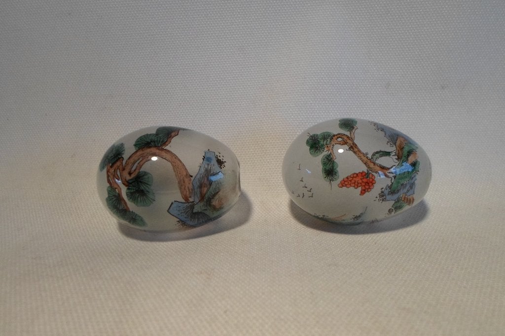 Chinese Achterglas Eieren 2x, Ophalen of Verzenden