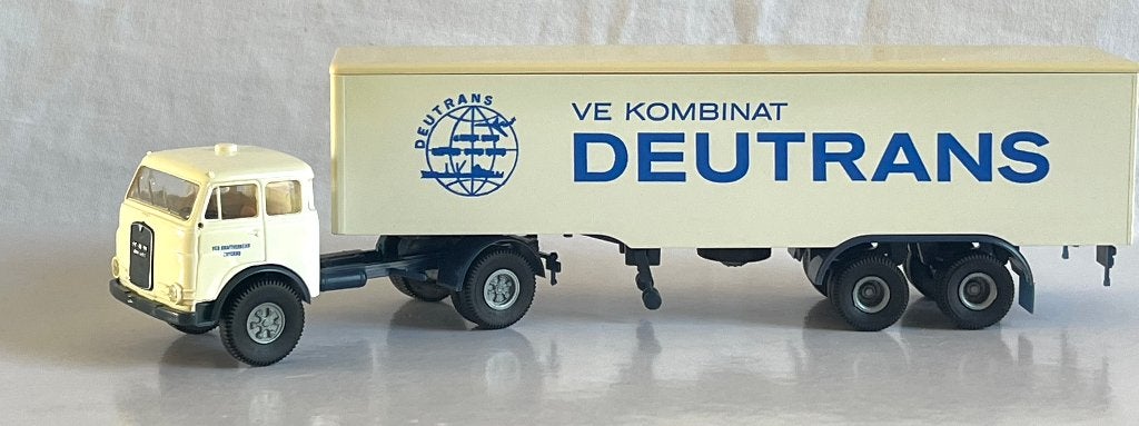 Brekina 7816: MAN met oplegger "VE Kombinat Deutrans", Ophalen of Verzenden, Gebruikt, Bus of Vrachtwagen, Brekina