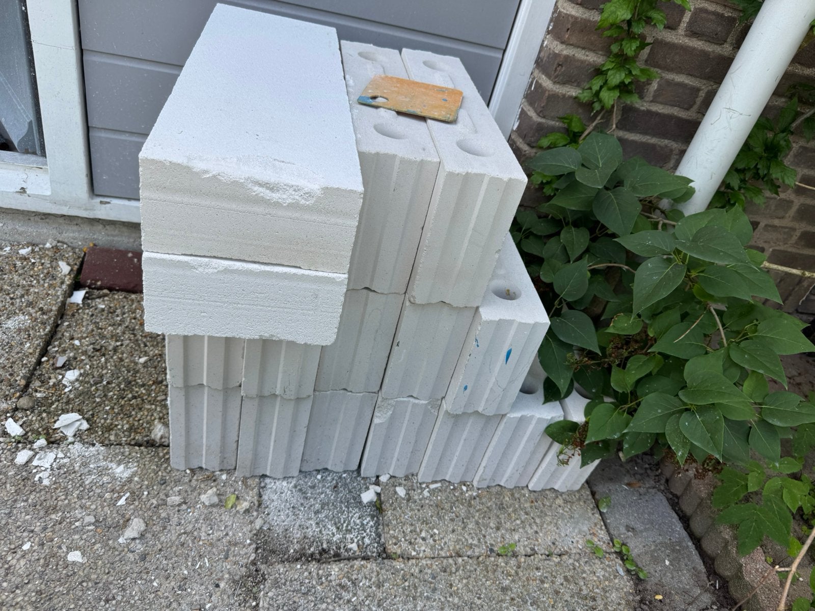 44 kalkzandsteen 437x100x198, Doe-het-zelf en Verbouw, Metselstenen, Ophalen, Zo goed als nieuw, Kalkzandstenen
