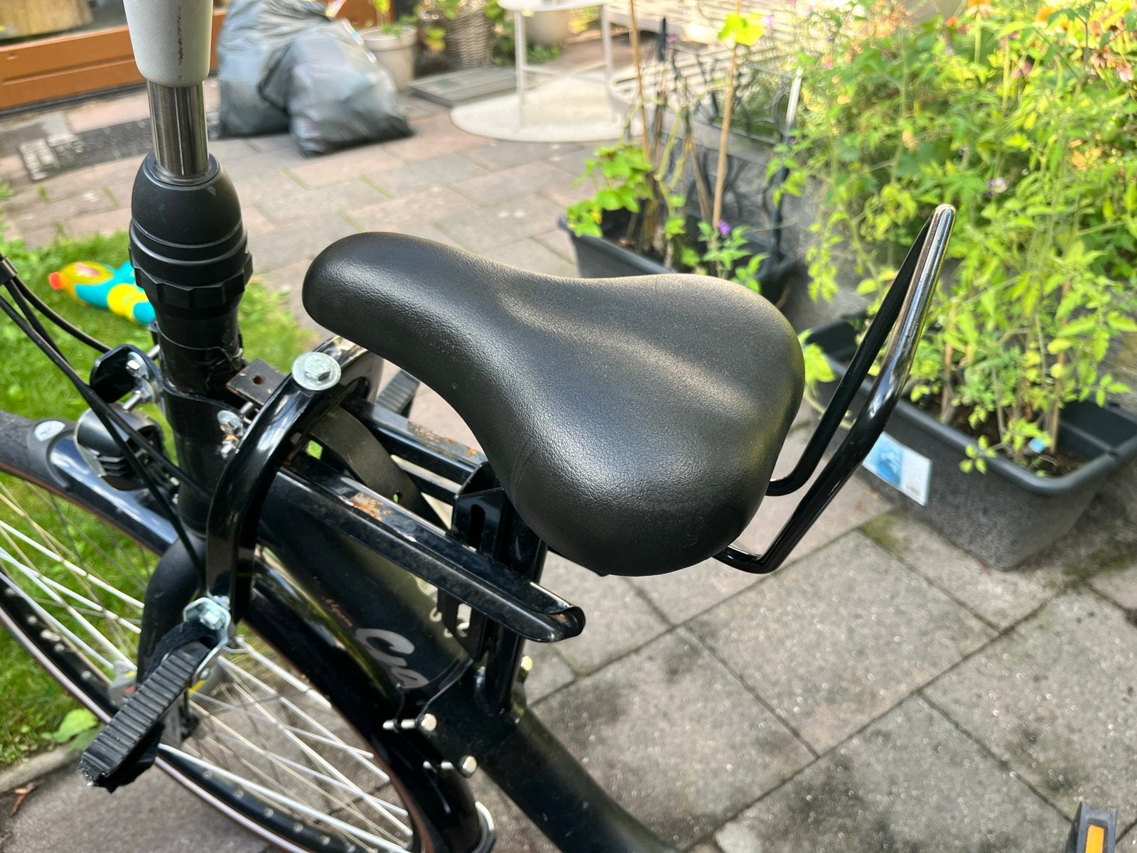 Zadel op stang model 4, 22 t/m 36 kg, Voorzitje, Ophalen of Verzenden, Gebruikt