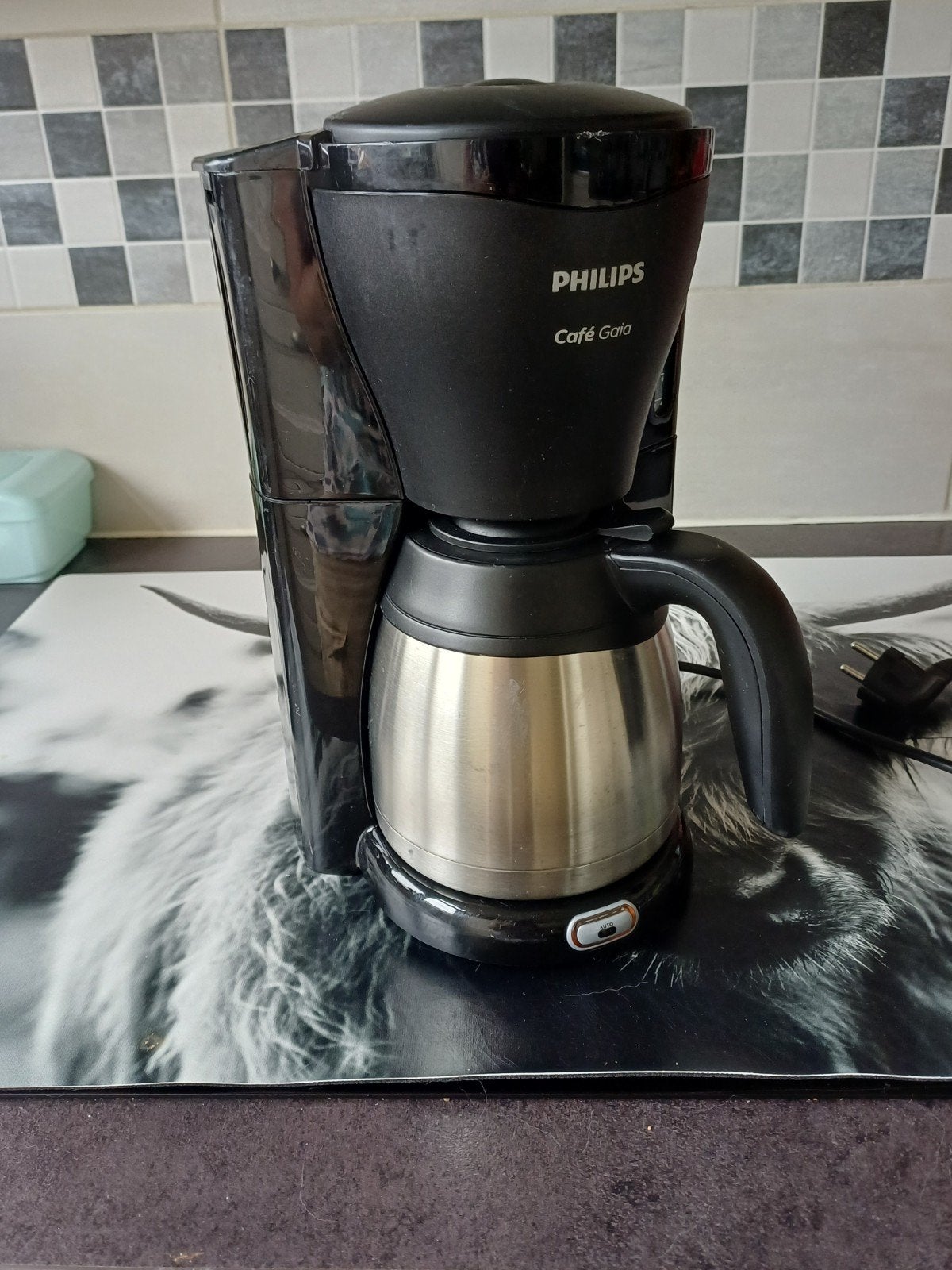 Philips Café Gaia Koffiezetapparaat met Thermoskan, Afneembaar waterreservoir, Gebruikt, Koffiemachine, Gemalen koffie
