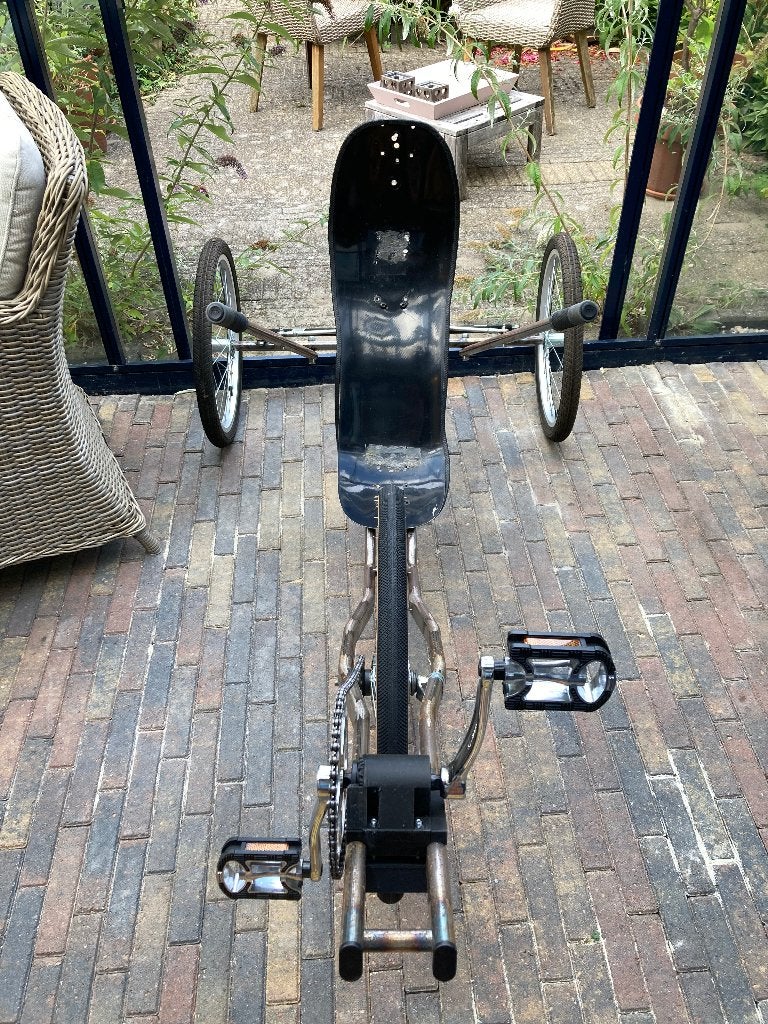 Ligfiets gebaseerd op een Carver auto, Ophalen, Zo goed als nieuw, Bovenstuur, Overige merken