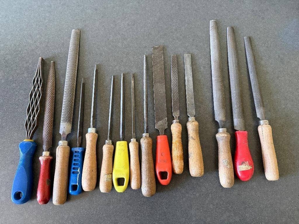 Vijlen, raspen en beitels verschillende maten en merken, Ophalen of Verzenden, Gebruikt