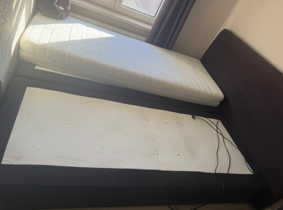 Elektrische boxspring Swiss Sense 180x200 cm aubergine, Ophalen, Gebruikt, Paars, Tweepersoons