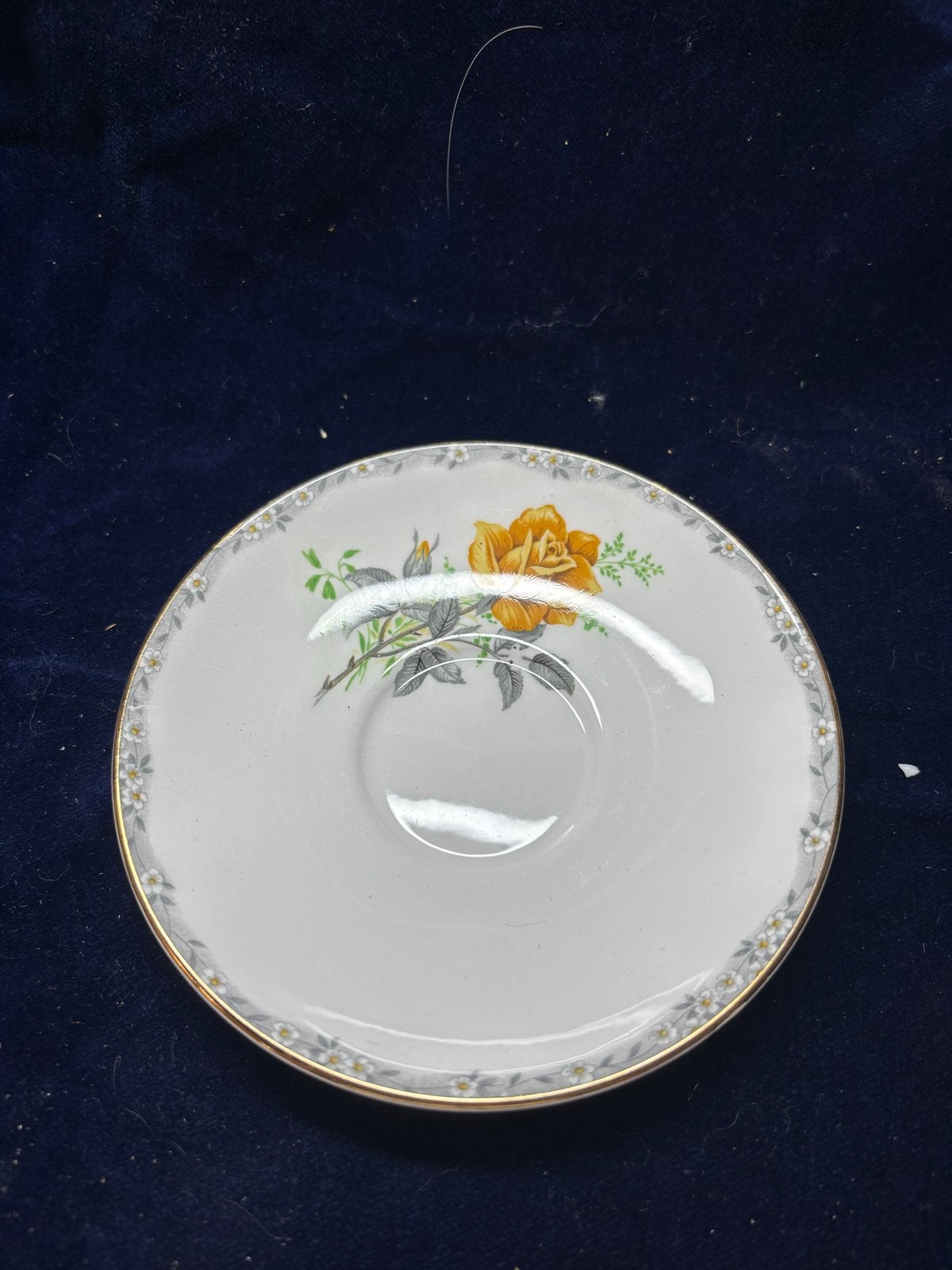 Antiek Engels Schoteltje met Roosdecoratie, Ophalen of Verzenden