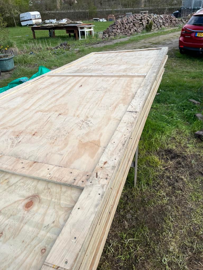 Lambrisering, houten schotten, bekistingplaat, Ophalen, Gebruikt, Overige materialen, Minder dan 20 mm