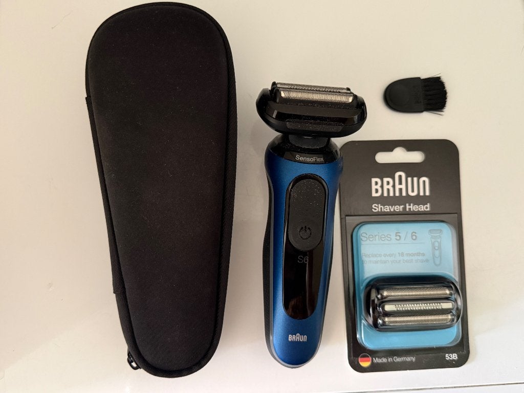 Braun Series 5 scheerapparaat – blauw, met nieuw scheerblad, Ophalen, Gebruikt, Scheren en Epileren