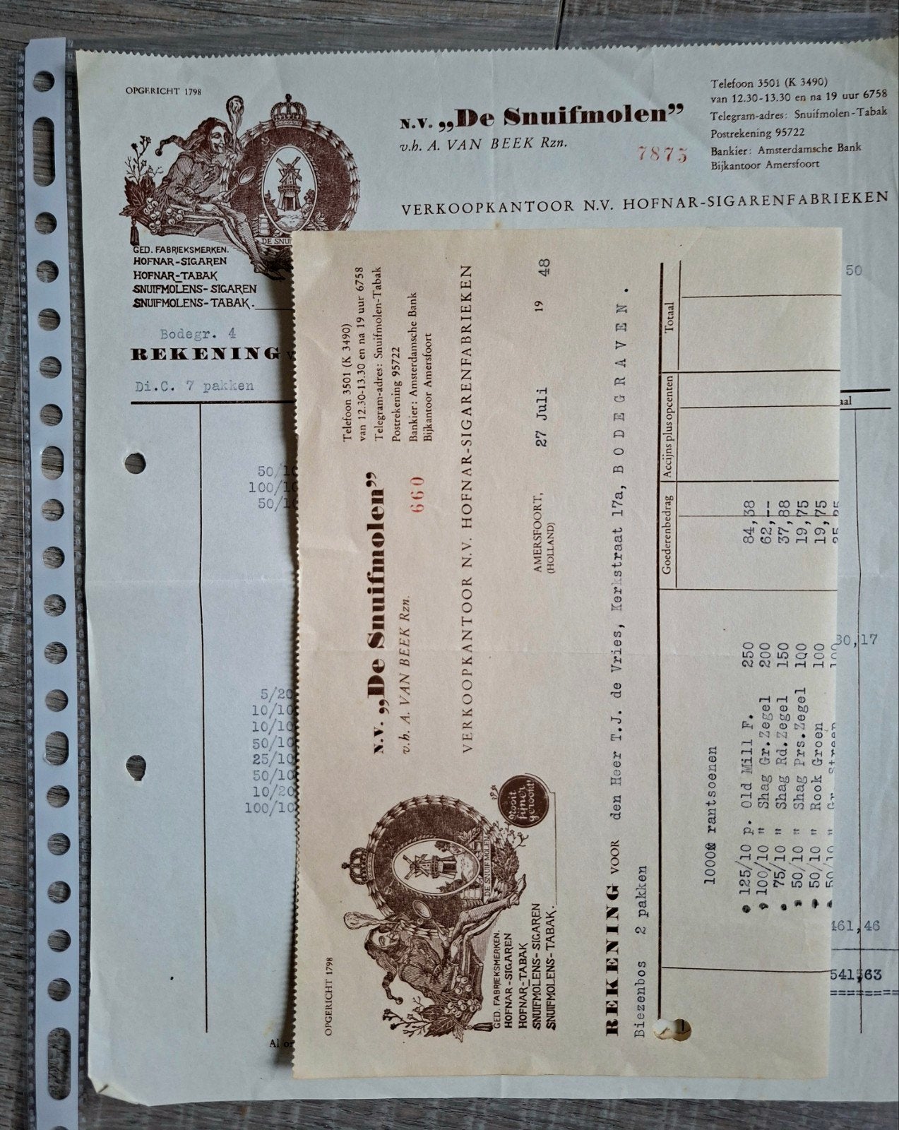 HOFNAR  Verkoopkantoor           - AMERSFOORT  -, Verzamelen, Ophalen of Verzenden, Gebruikt, Sigarenbandjes