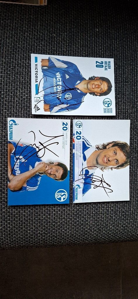 Spelerskaart met handtekening; Mladen Krstajic # Schalke 04, Verzamelen, Ophalen of Verzenden, Nieuw, Buitenlandse clubs, Spelerskaart