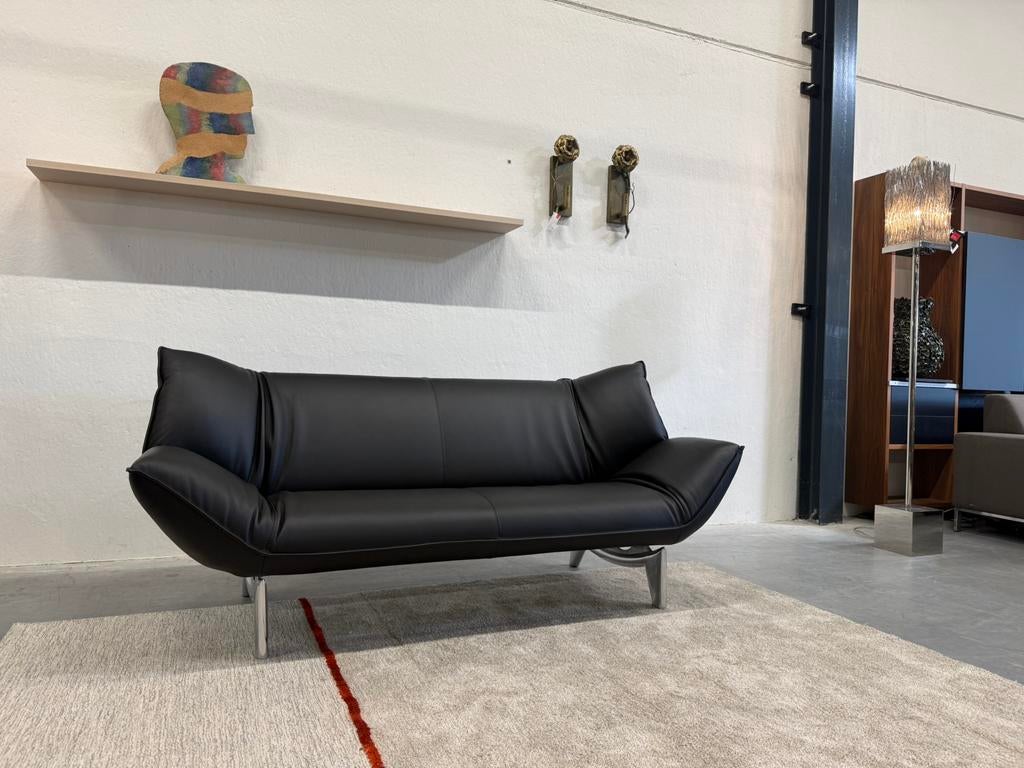 Nieuw Leolux Tango Bank 3 zits Senso Black Design, Leolux, 75 tot 100 cm, Ophalen of Verzenden, Rechte bank