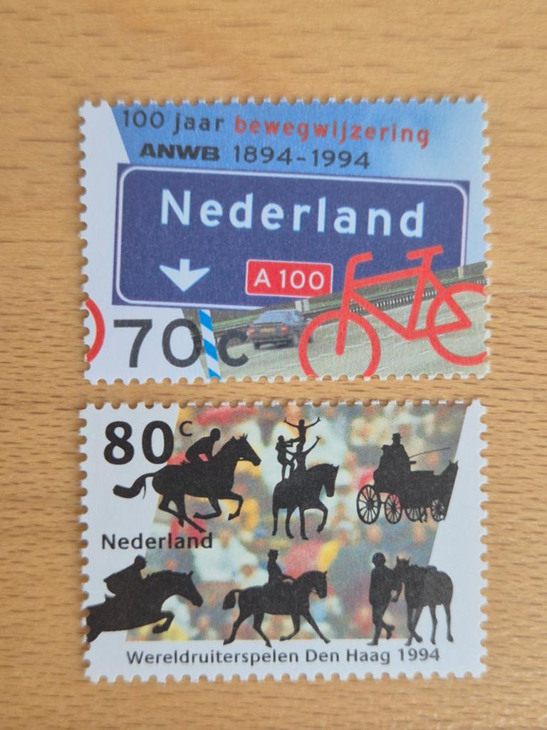 Nederland 1994 ANWB en ruiterspelen, Postzegels en Munten, Postzegels | Nederland, Ophalen of Verzenden, Na 1940, Postfris