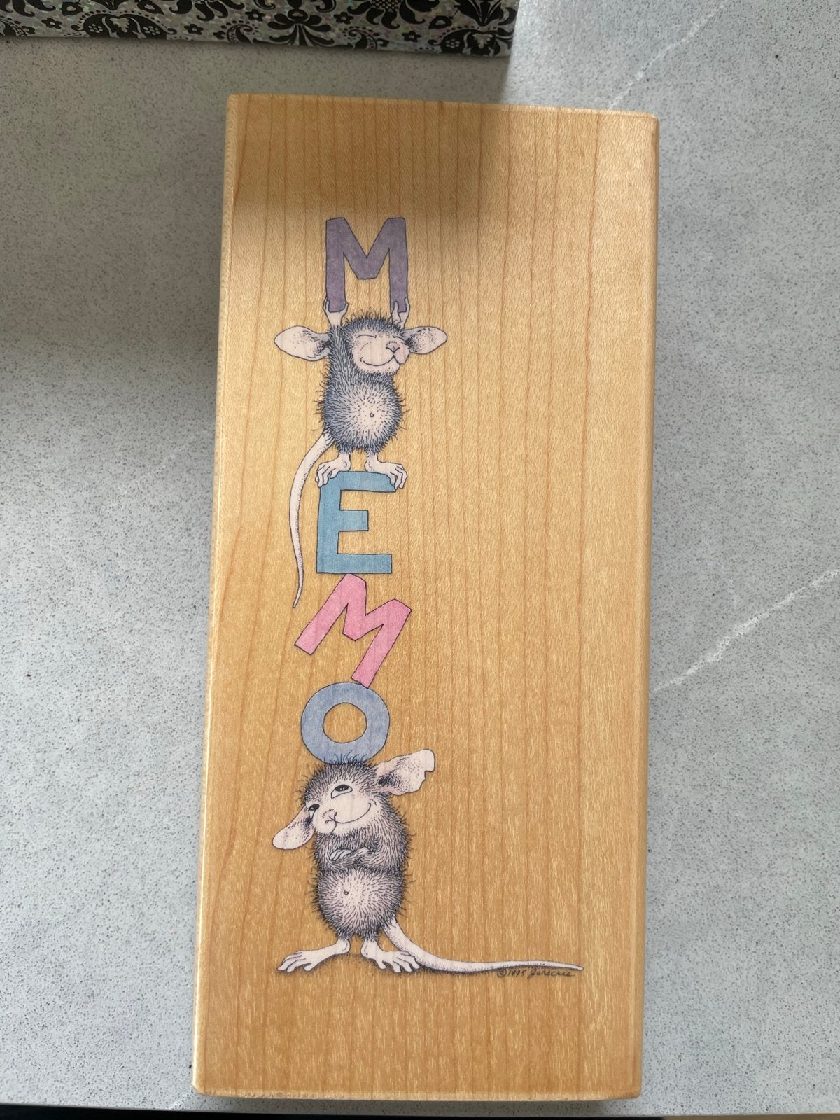 House Mouse "Memo" houten stempel, Ophalen of Verzenden, Gebruikt, Houten stempel