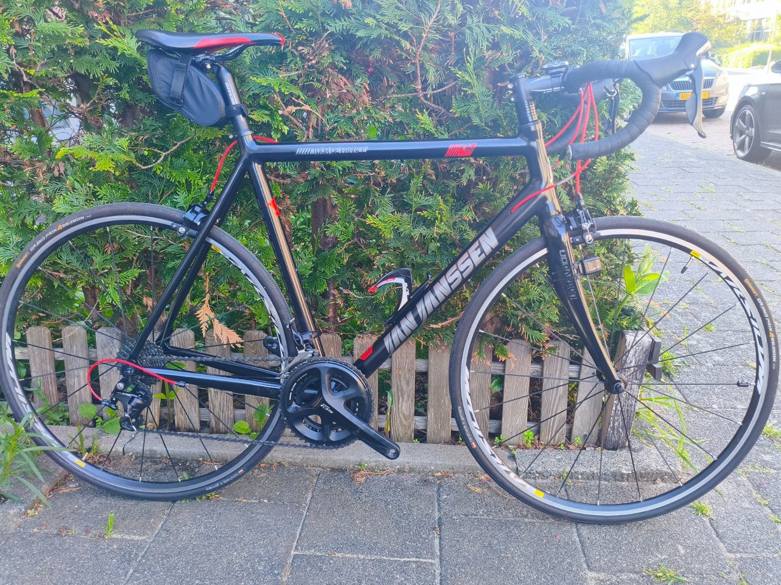 Van Janssen racefiets, Fietsen en Brommers, Fietsen | Racefietsen, 28 inch, Gebruikt, Velgrem, Aluminium