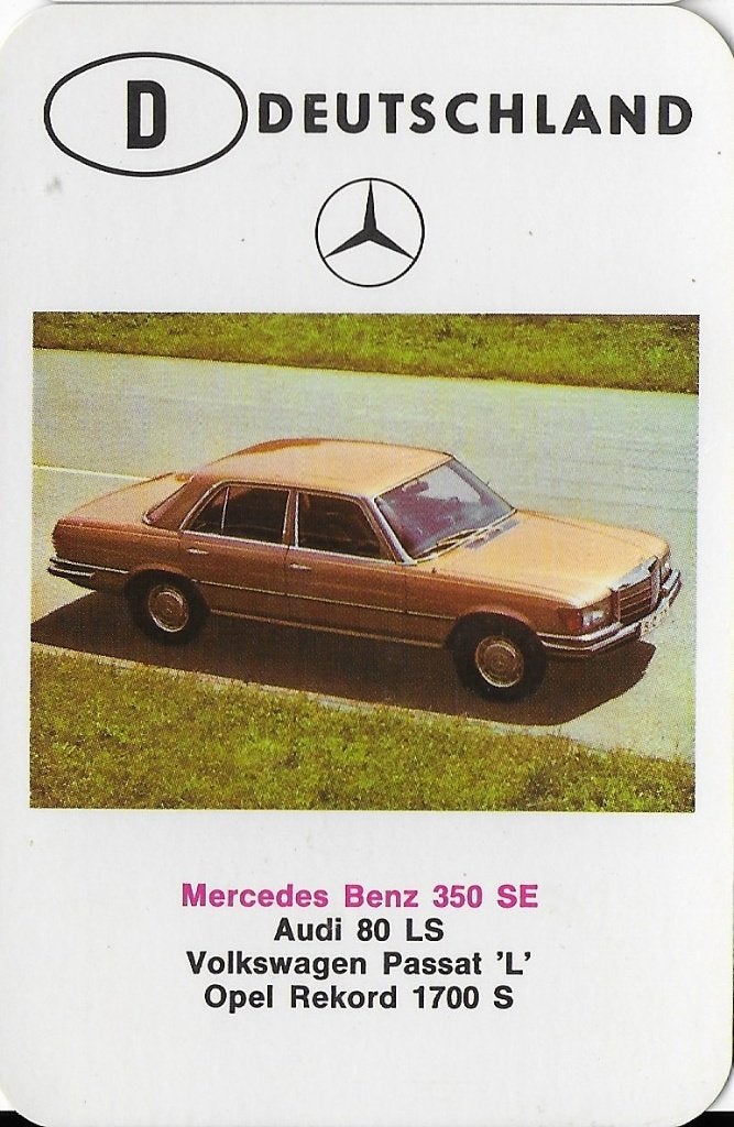A6 autokaartje mercedes benz 350 se, Verzenden, Zo goed als nieuw, Auto's