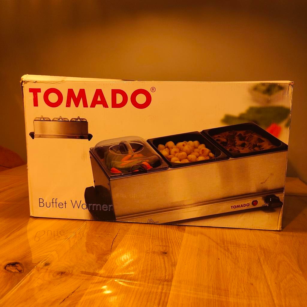 Tomado Buffet warmer 3 stuks, Witgoed en Apparatuur, Gourmetstellen, Ophalen of Verzenden, Zo goed als nieuw, 8 personen of meer