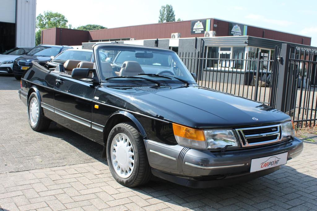 Saab 900 Cabrio 2.0 Turbo 16 Cabrio 1e Eig. Airco Nw.dak!, Voorwielaandrijving, 4 cilinders, Cabriolet, Zwart