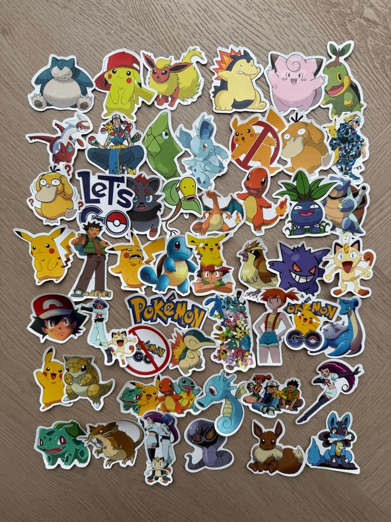 50 Pokémon stickers - Diverse karakters, Ophalen of Verzenden, Nieuw, Strip of Tekenfilm