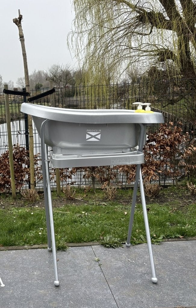 Badje + standaard grijs Bébé-Jou badthermometer zeepdispens, Ophalen, Gebruikt, Badje, Bébé-jou