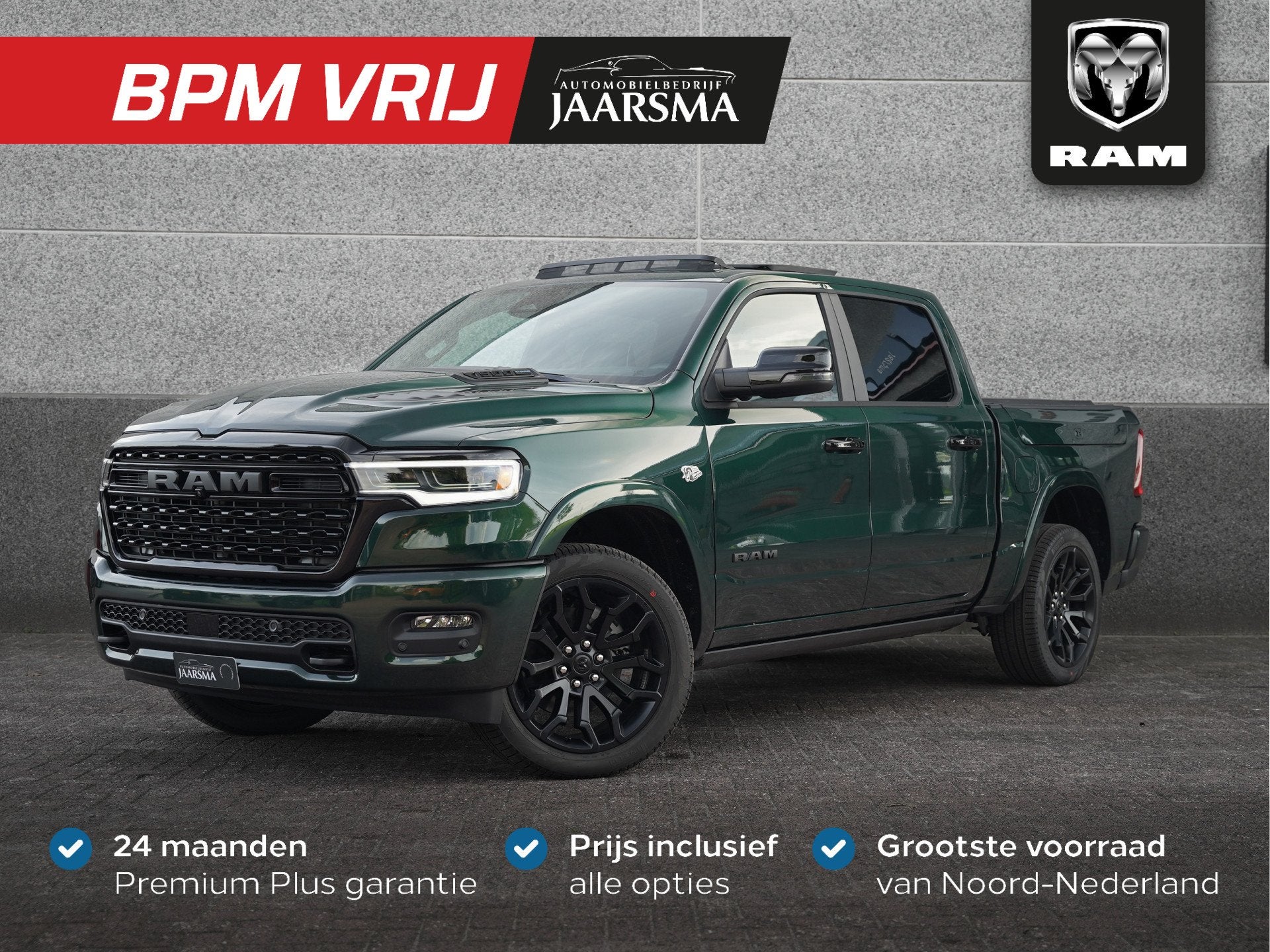 Dodge Ram 1500 5.7 V8 HEMI 4x4 Crew Cab Limited | MY26 | Pri, Auto's, Automaat, 5654 cc, 402 pk, Leder