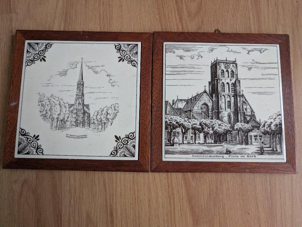 2 Wandtegels Geertruidenberg - Plateelbakkerij Schoonhoven, Ophalen of Verzenden
