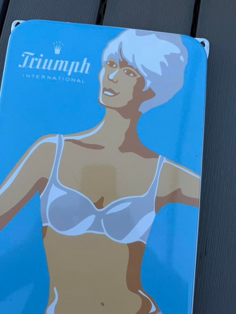 Triumph emaille reclamebord, Reclamebord, I, Ophalen of Verzenden, Zo goed als nieuw