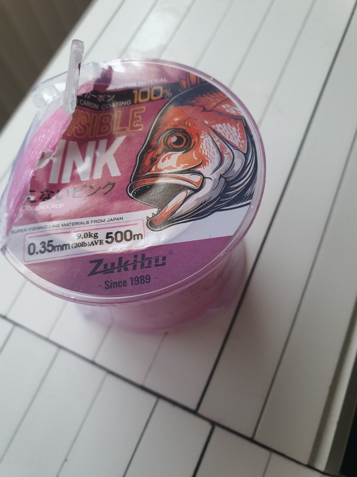 Zukibo Roze Vislijn 0.35mm 9.0kg 500m, Watersport en Boten, Verzenden, Nieuw, Vislijn