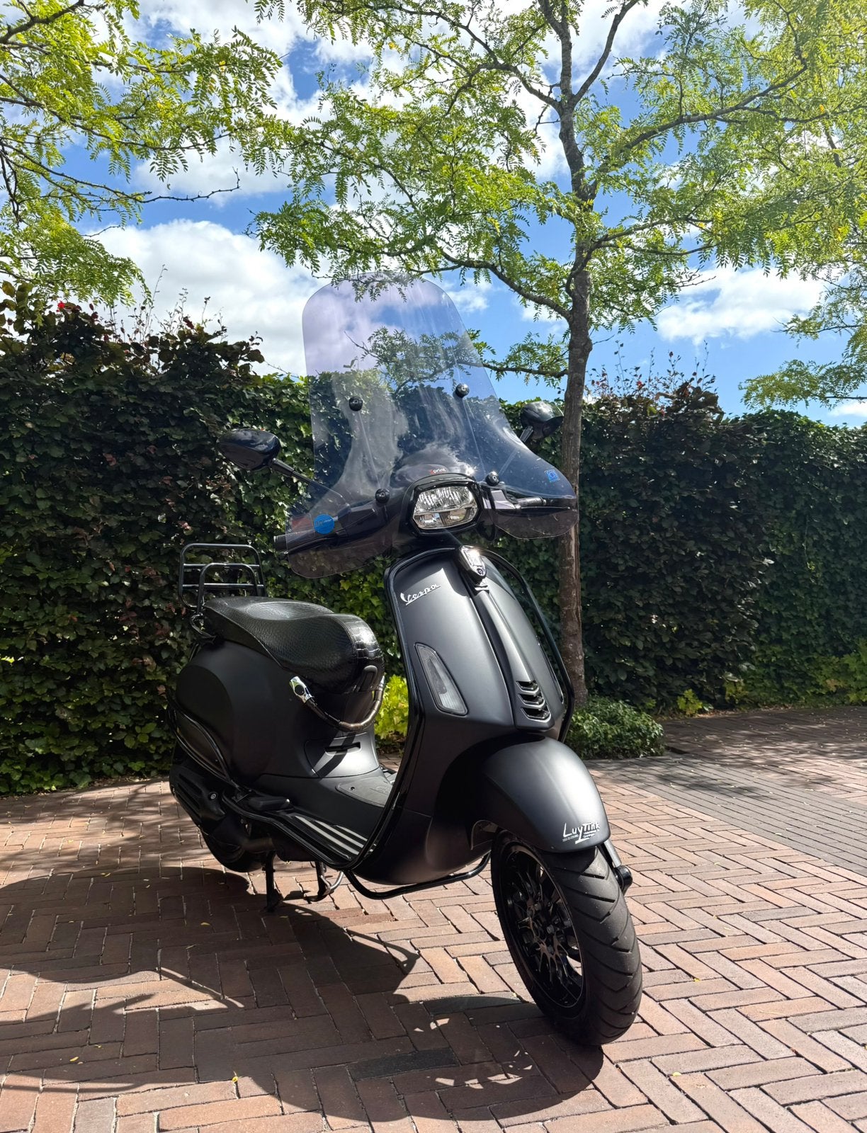 Vespa Sprint 2021 Full Option zwart eerste eigenaar 45 km/h, Ophalen, Zo goed als nieuw, Benzine, Vespa
