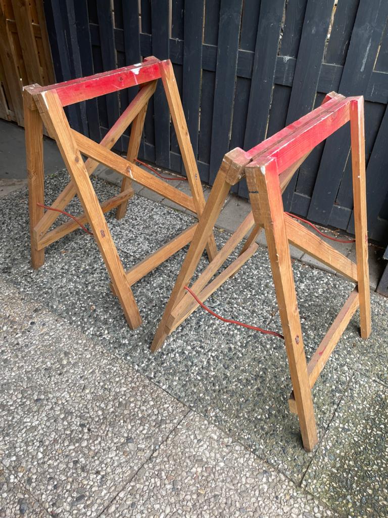 2 houten Schragen, Ophalen of Verzenden