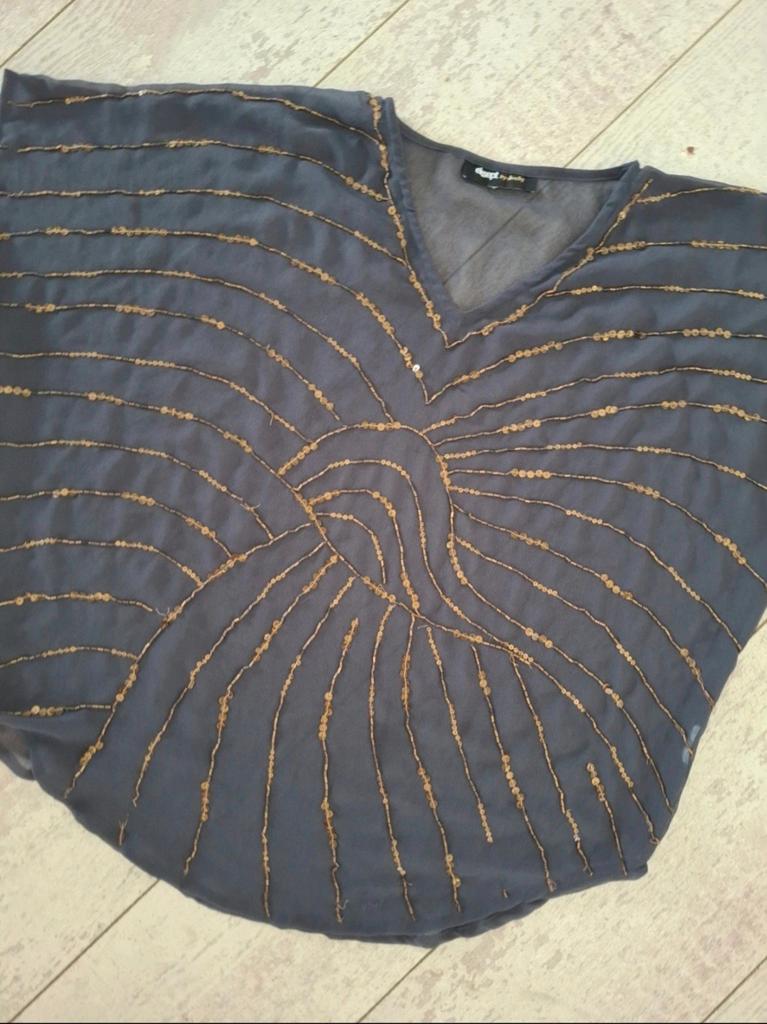 Eksept by Shoeby blouse top grijs goud maat M, Maat 38/40 (M), Ophalen of Verzenden, Grijs, Eksept by Shoeby