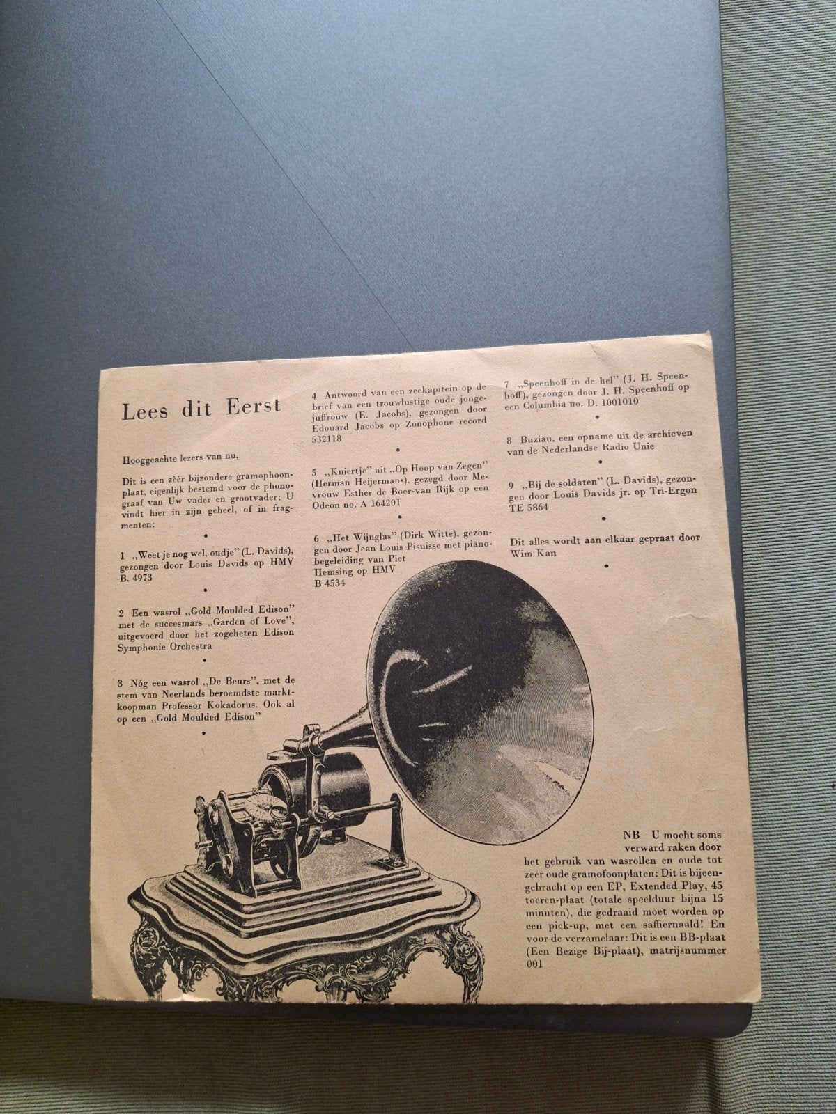 Oud plaatje: Weet je nog wel... - Louis Davids, Cd's en Dvd's, Gebruikt, 7 inch, Ophalen of Verzenden, EP