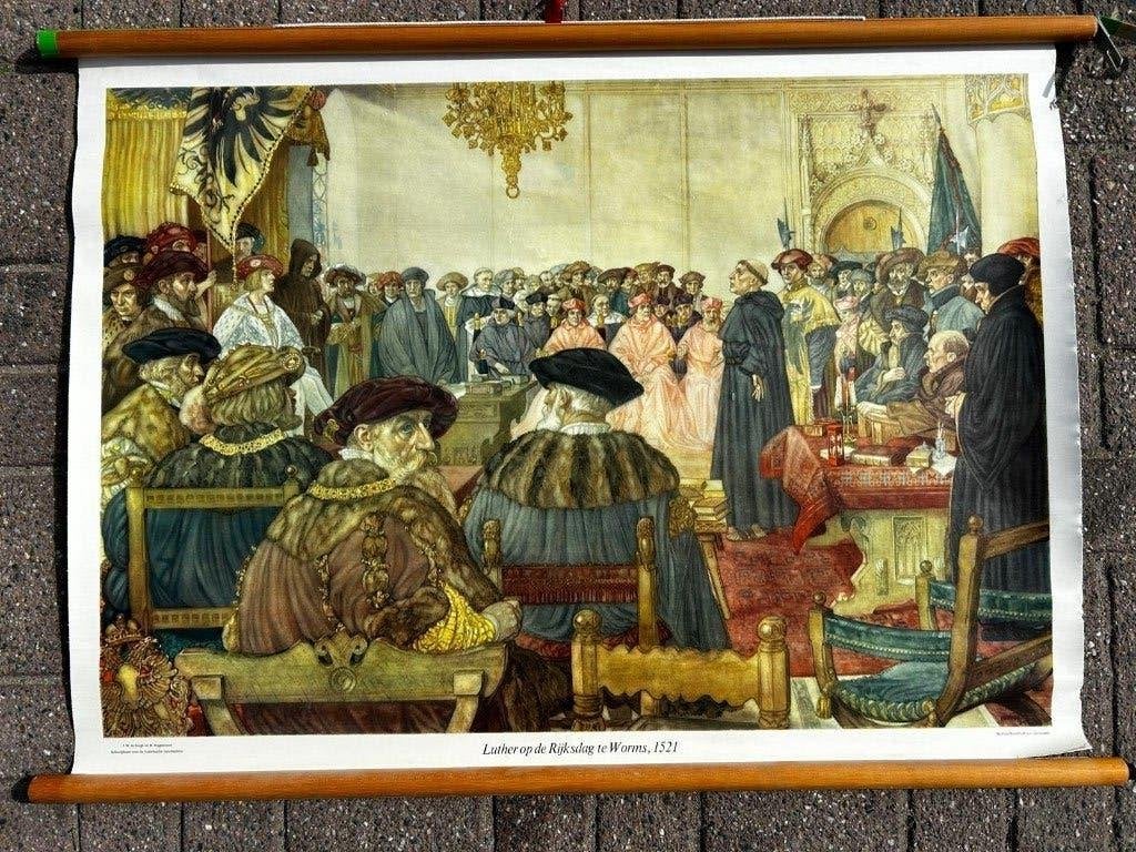 Luther op de Rijksdag te Worms, 1517, Ophalen of Verzenden, Geschiedenis