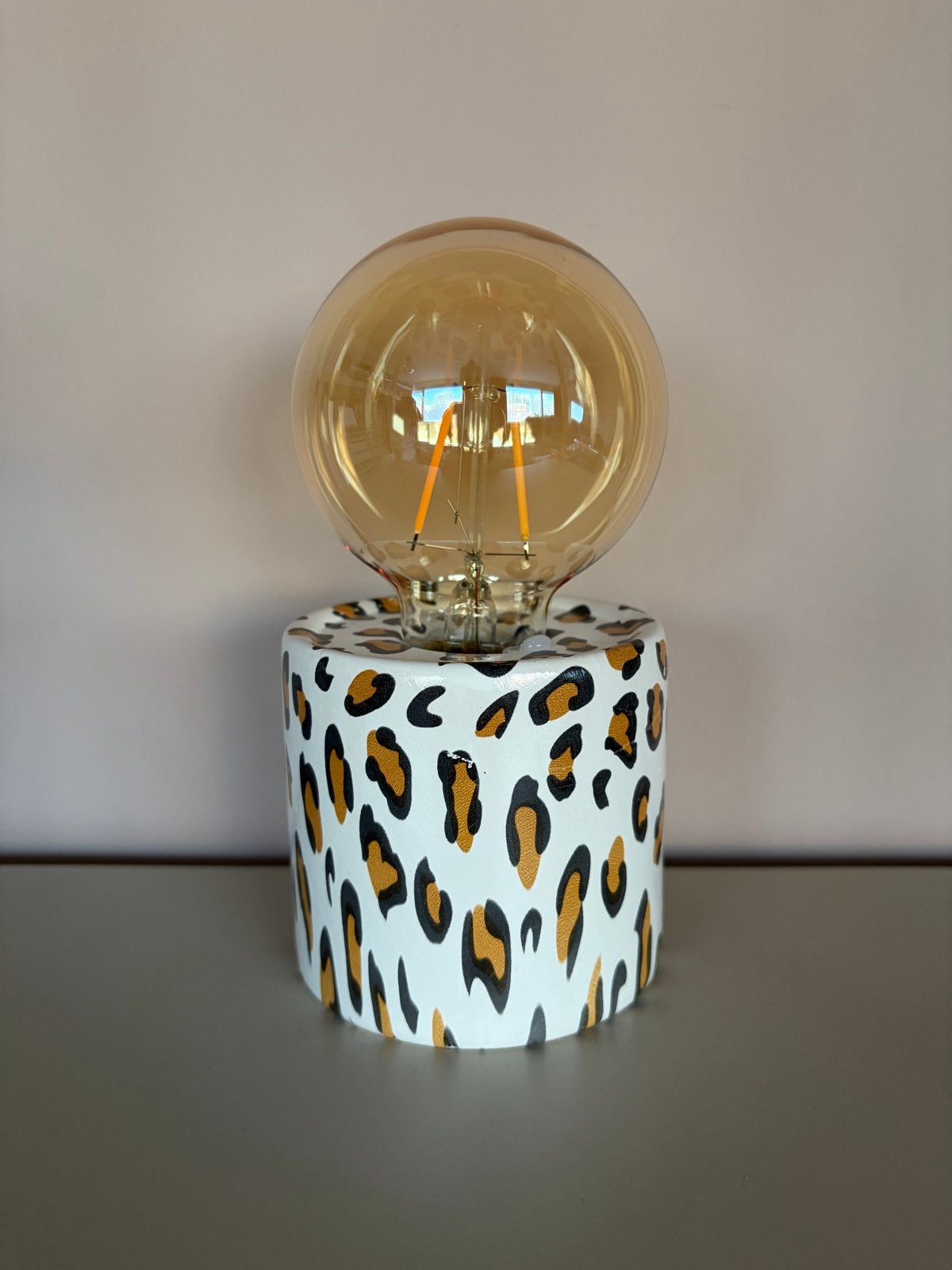 Leopard print lampje op batterijen, Huis en Inrichting, Overige materialen, Meerkleurig, Ophalen of Verzenden, Zo goed als nieuw
