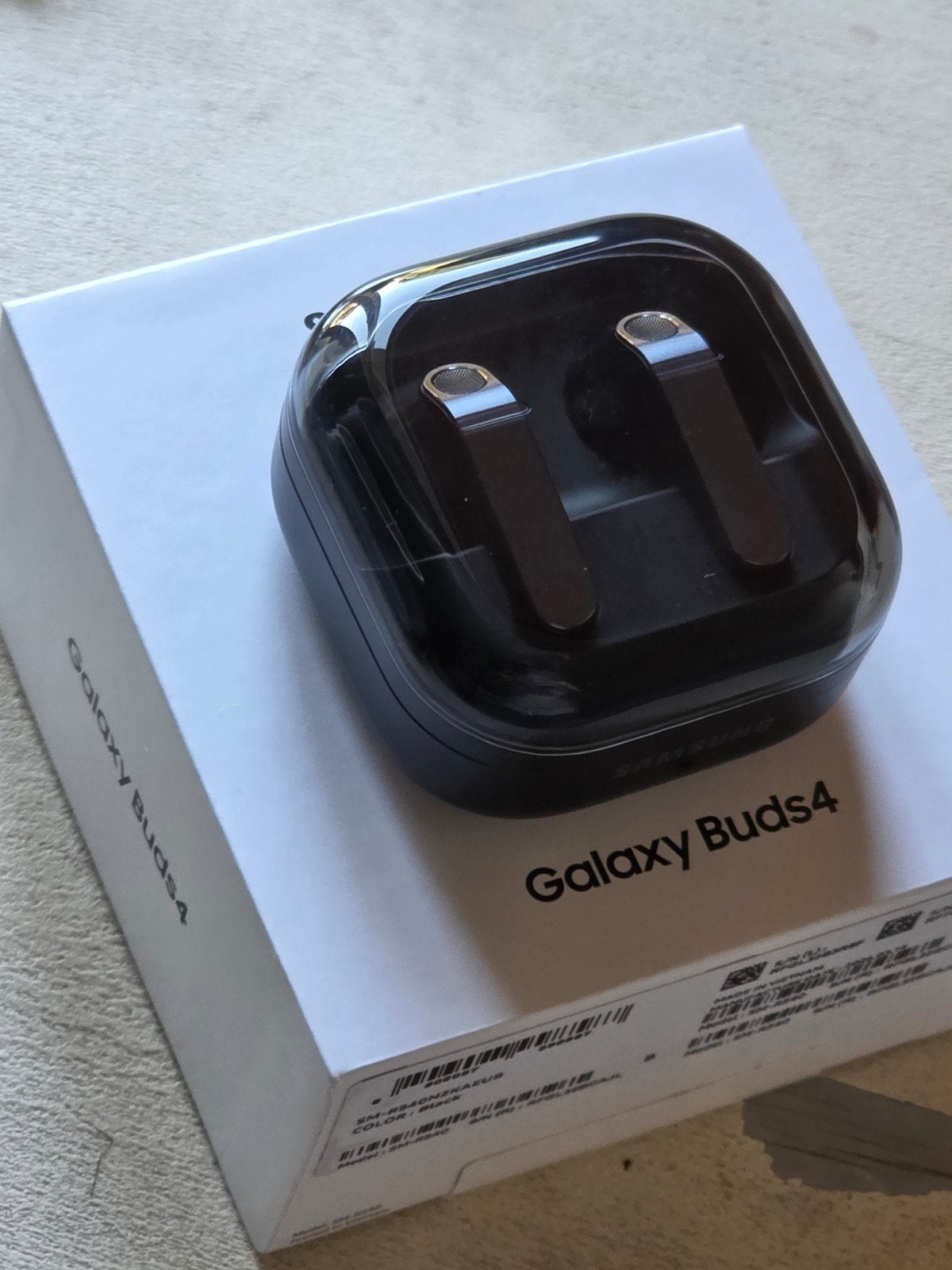 Samsung Galaxy Buds4 Black - nieuwstaat / 1 keer getest, Audio, Tv en Foto, Koptelefoons, Zo goed als nieuw, Open-ear, Samsung