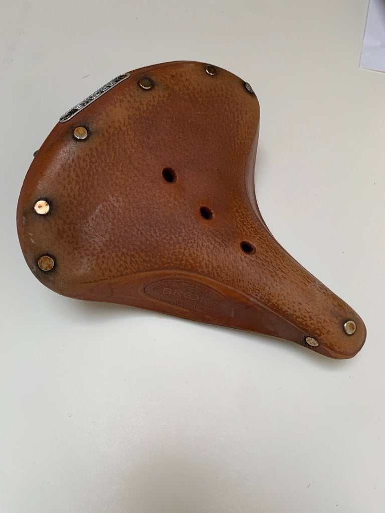 Brooks B67 Zadel - Bruin Leer met Veren, Leer, Stadsfiets, Ophalen of Verzenden, Zo goed als nieuw