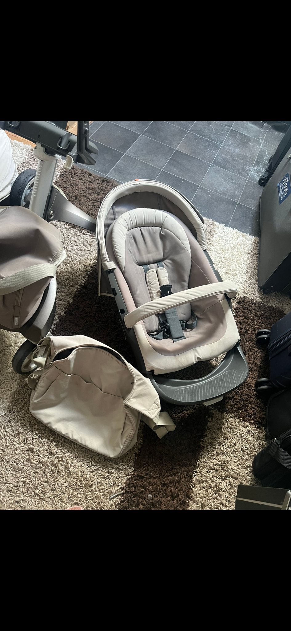 Stokke Xplory V6 combiwagen met accessoires, Kinderen en Baby's, Overige merken, Ophalen of Verzenden, Zo goed als nieuw, Combiwagen