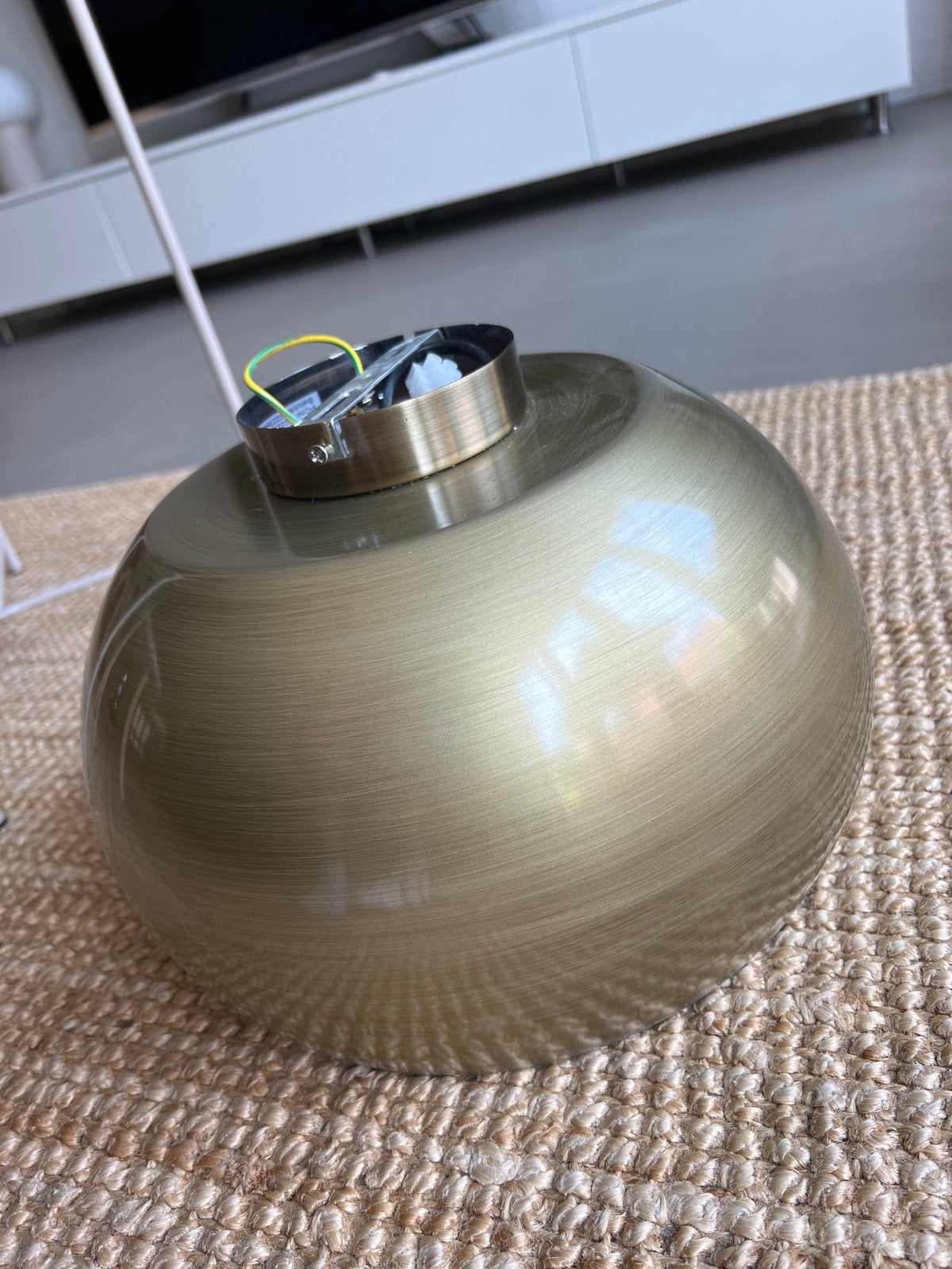 Moderne Plafonnière - Plafondlamp Goudkleurig, Ophalen, Modern, E27 (groot), Zo goed als nieuw