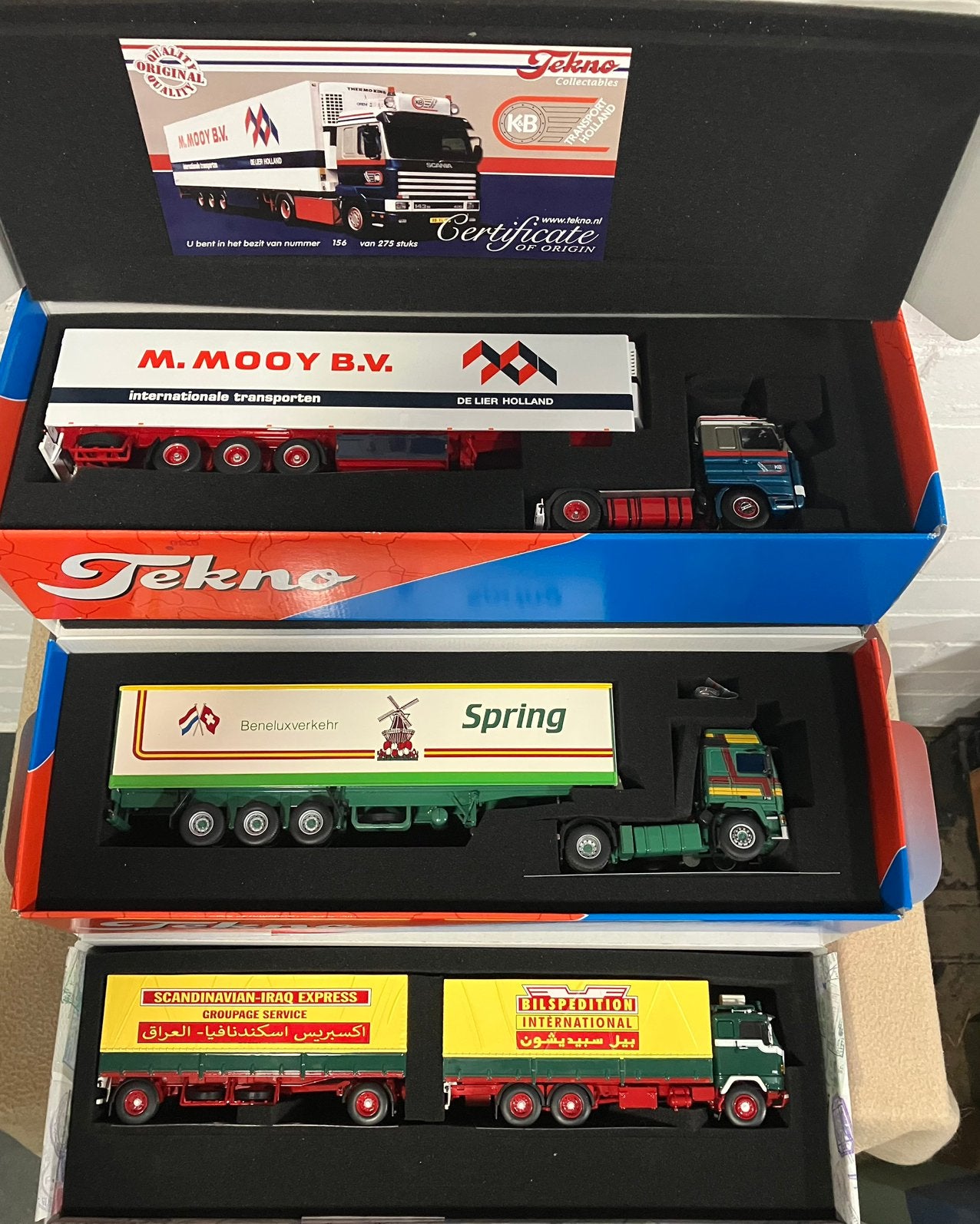 Tekno Scania en Volvo Mooy Spring Billspedition, Hobby en Vrije tijd, Ophalen of Verzenden, Zo goed als nieuw, Bus of Vrachtwagen