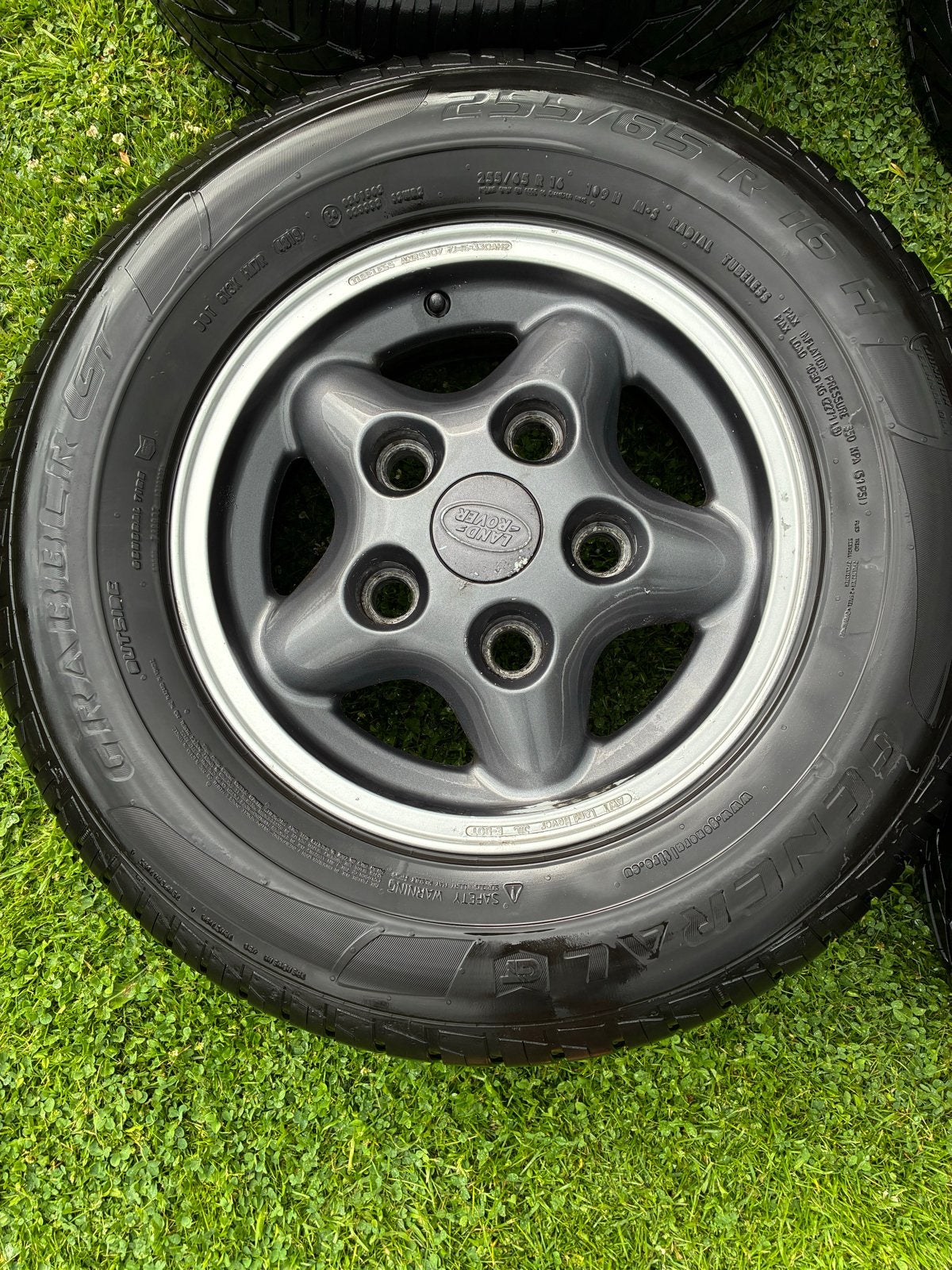 Land Rover 16" Disco 1 velgen met General Grabber banden, Auto-onderdelen, Banden en Velgen, Ophalen, Gebruikt, 255 mm, 16 inch