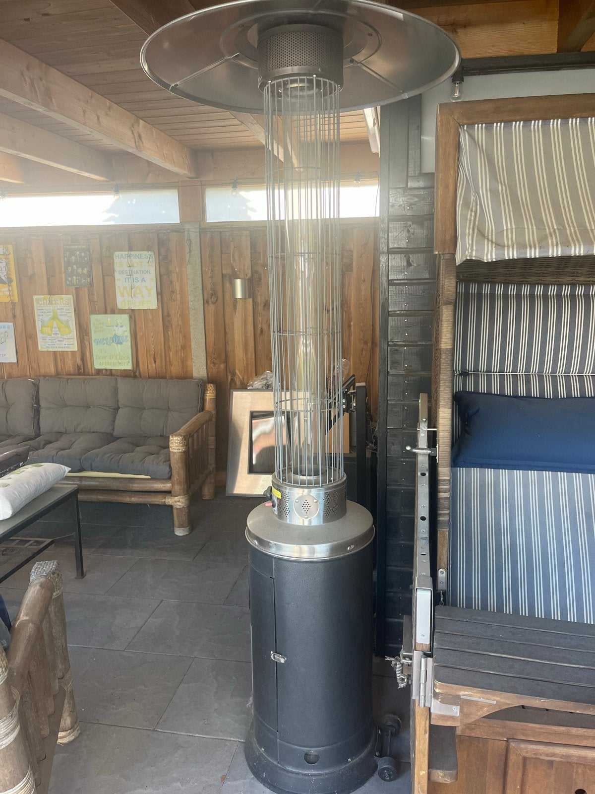 Terrasverwarmer op gas, Ophalen, Gebruikt, Gas, Vloer