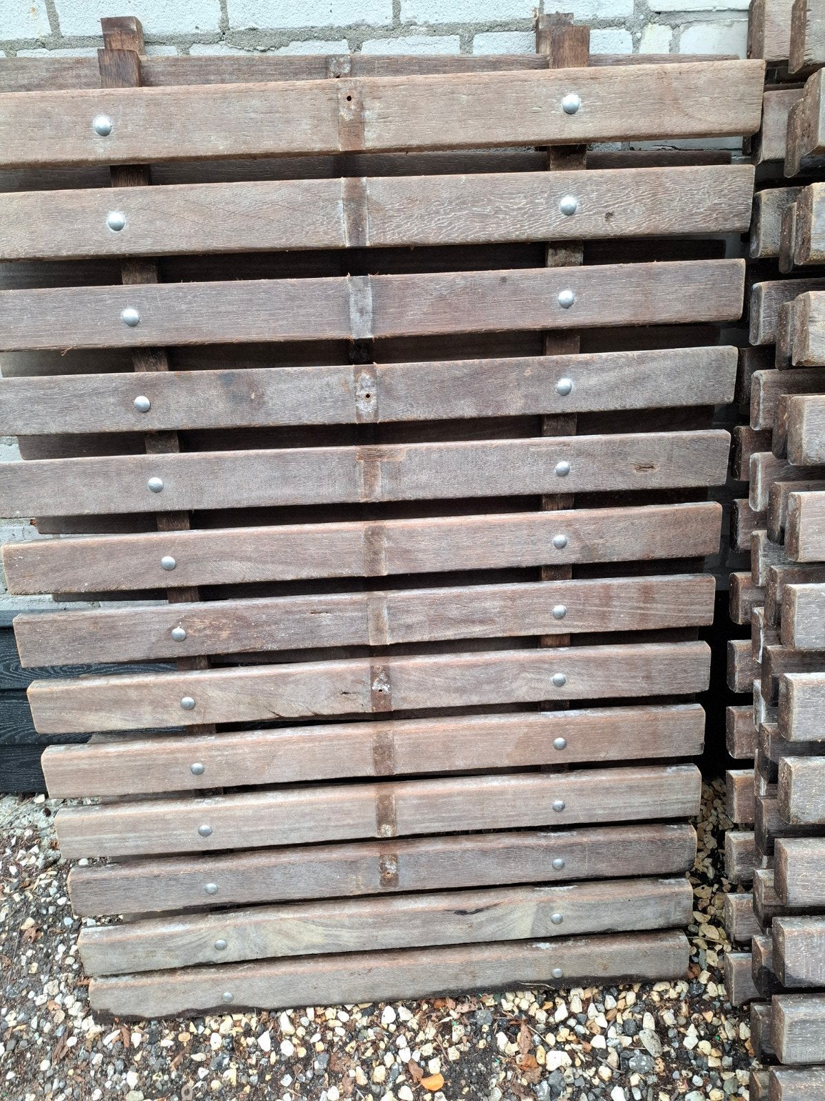 hardhouten hekwerk azobe hout met roestvrije schroeven, Ophalen of Verzenden, Hout, Minder dan 3 meter, 1 tot 2 meter