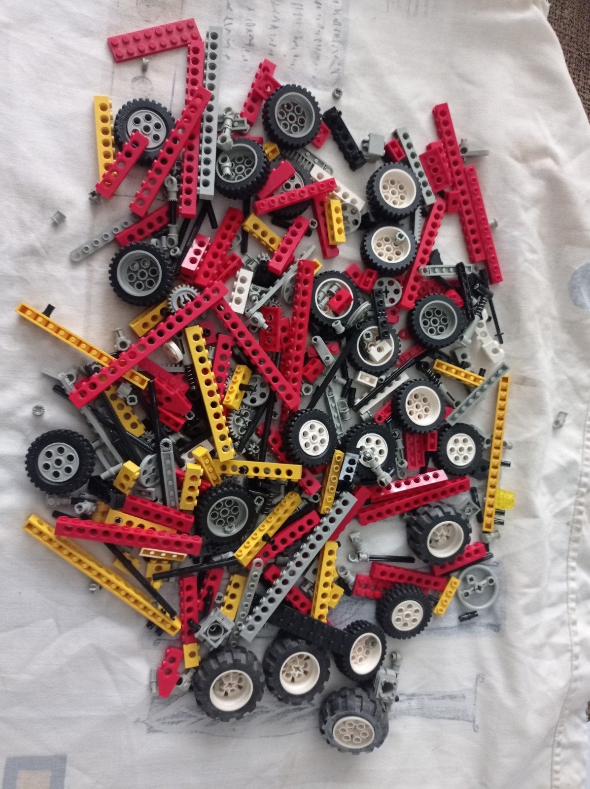 Partij losse technisch Lego, technic, Gebruikt, Lego, Ophalen of Verzenden, Technic