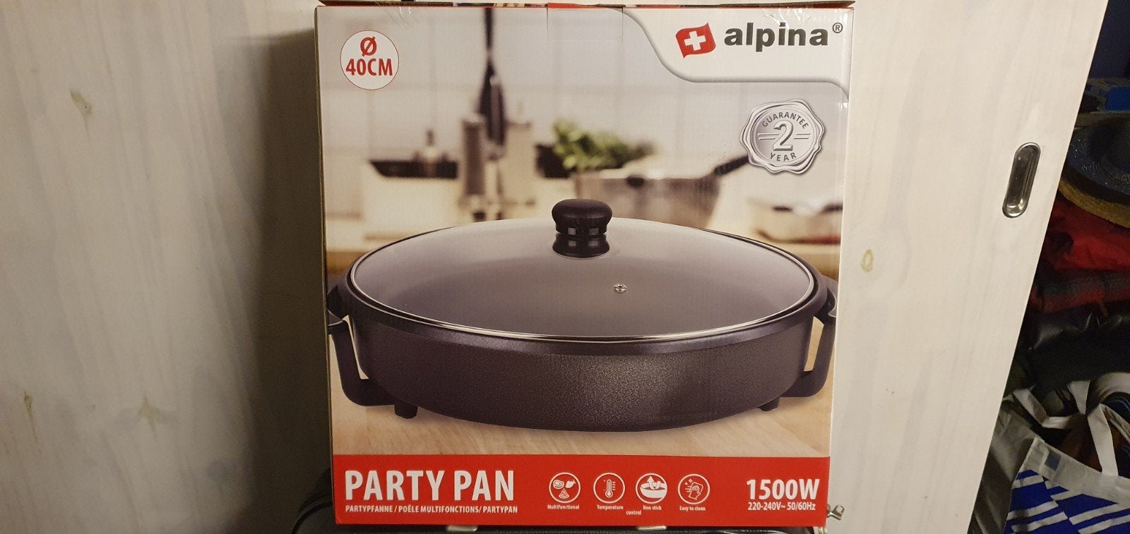 Alpina Party Pan - Ø 40CM, 1500W, Ophalen of Verzenden