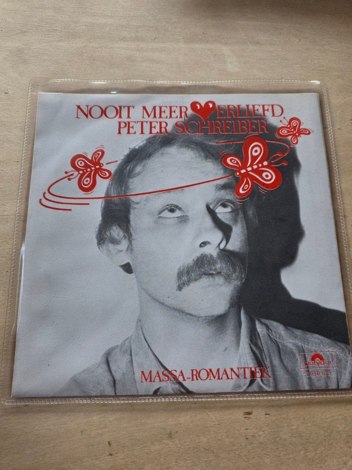 Peter Schreiber - nooit meer verliefd, Cd's en Dvd's, Vinyl Singles, Fotohoes, Ophalen of Verzenden, Gebruikt, Nederlandstalig