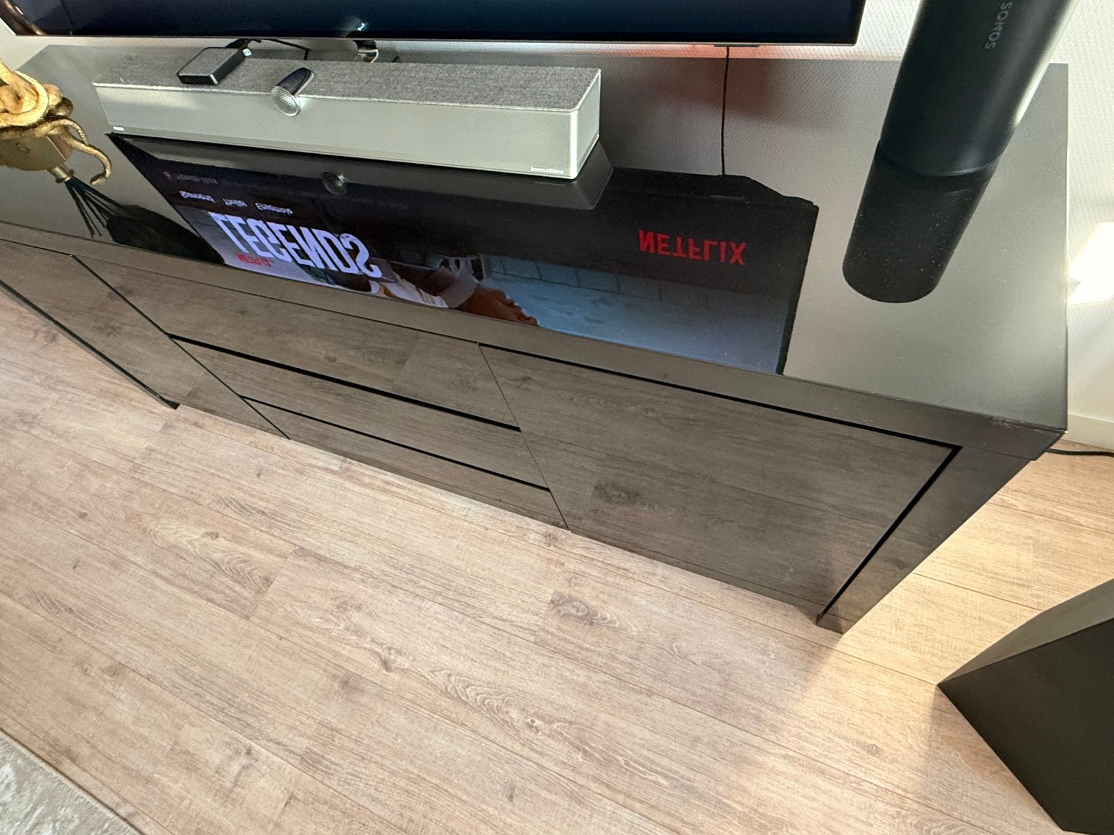 Hooglans dressoir 190 cm, Ophalen, Zo goed als nieuw, 25 tot 50 cm, 150 tot 200 cm