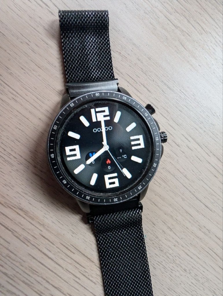 Smartwatch OOZOO Q00309, Gebruikt, Zwart, Ophalen of Verzenden, Waterdicht