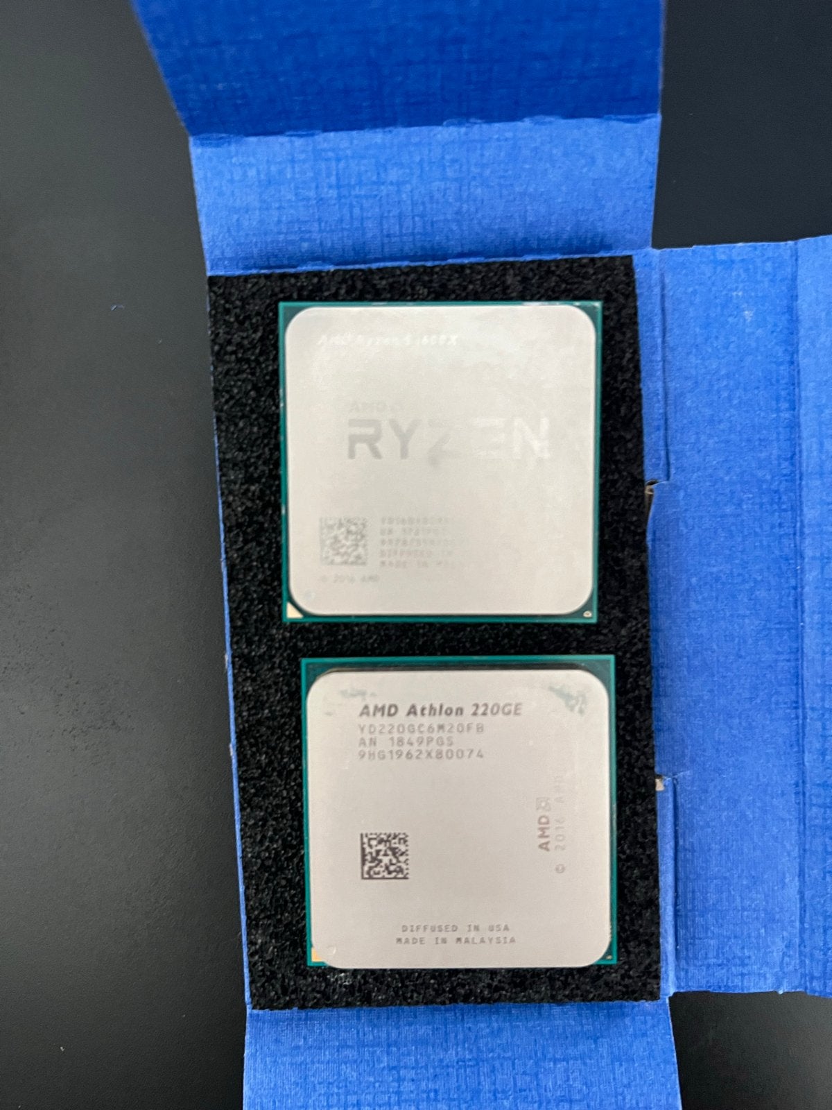 AMD Ryzen 5 1600X Processor en amd athlon 220GE, Ophalen of Verzenden, Gebruikt, 6-core, 3 tot 4 Ghz