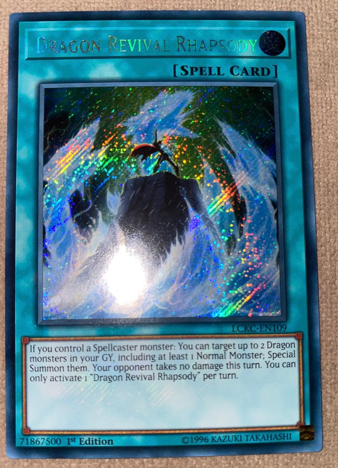 Yu-Gi-Oh! Dragon Revival Rhapsody LCKC 1st Edition !, Hobby en Vrije tijd, Verzamelkaartspellen | Yu-gi-Oh!, Ophalen of Verzenden
