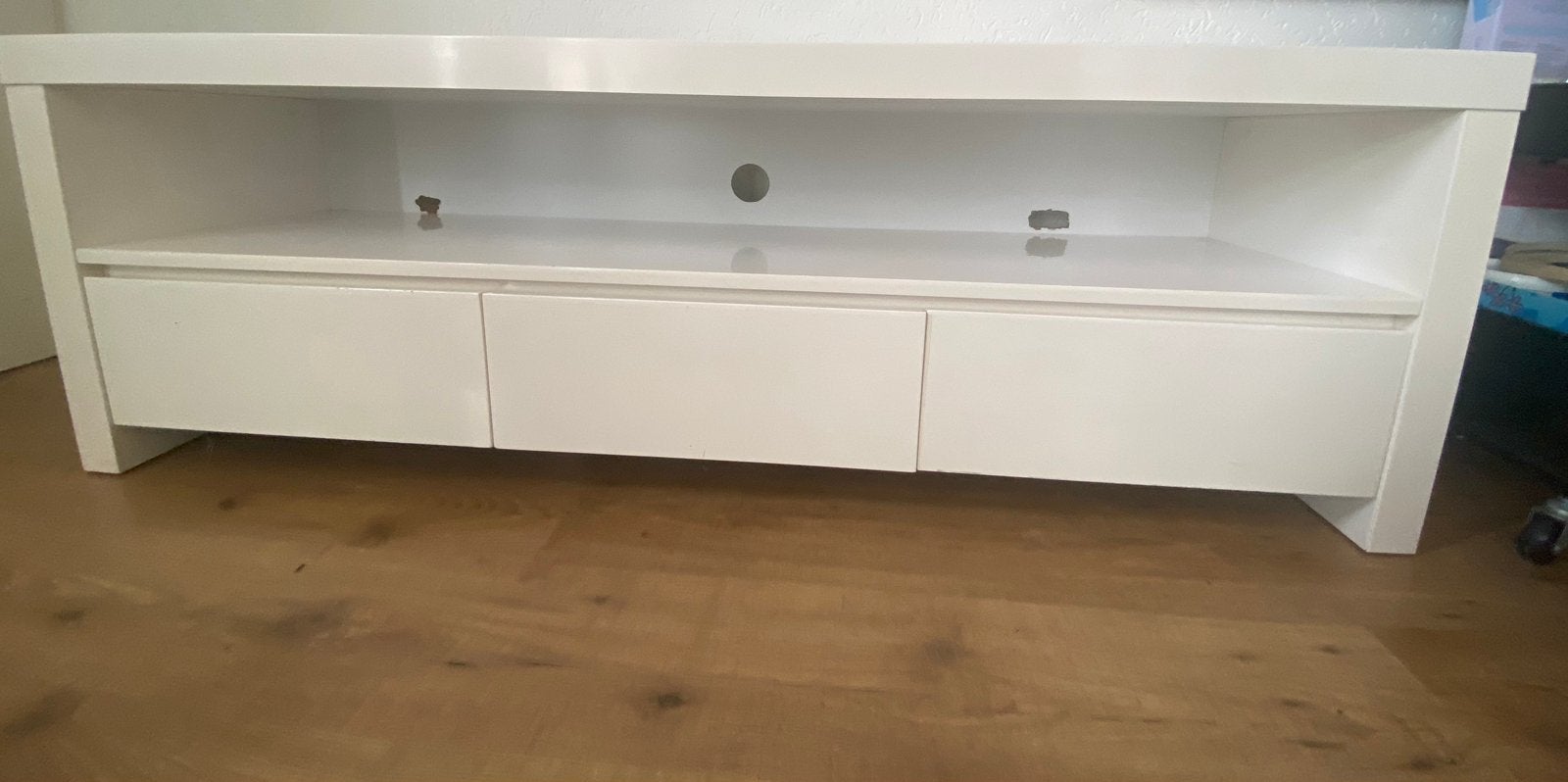 Tv meubel hoogglans wit, Huis en Inrichting, Ophalen, Gebruikt, 25 tot 50 cm, Minder dan 100 cm